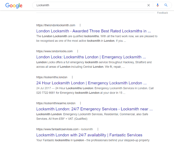 Google search, locksmith, Pip Lockout Locksmith