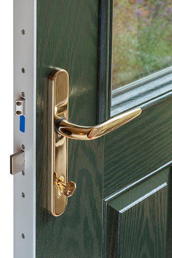 ERA Multipoint lock on a green door